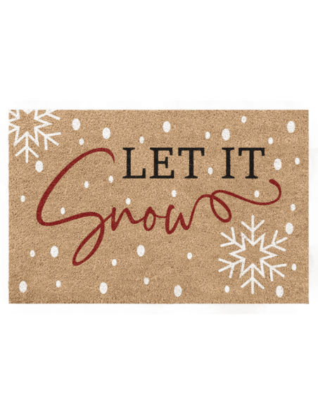 Paillasson LET IS SNOW FLOCONS