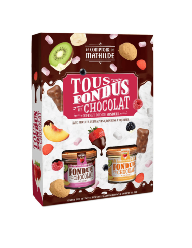Kit fondue chocolats lait et blanc & Guimauves,...