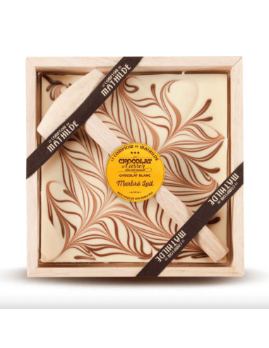 Chocolat à casser Blanc Marbre Lait 350g