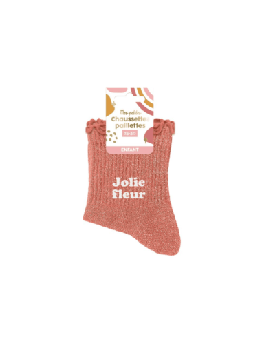 Chaussettes enfant à paillettes JOLIE FLEUR
