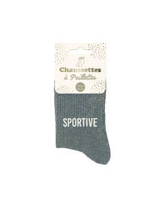 Chaussette femme à paillettes SPORTIVE