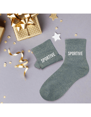 Chaussette femme à paillettes SPORTIVE