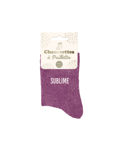 Chaussettes femme à paillettes SUBLIME