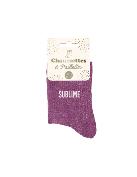 Chaussettes femme à paillettes SUBLIME