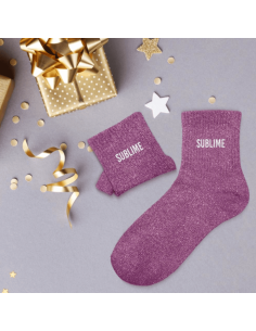 Chaussettes femme à paillettes SUBLIME 2