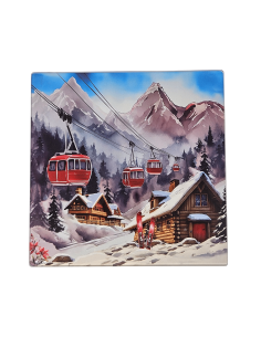 Dessous de plat LES 2 CHALETS 20 x 20 cm