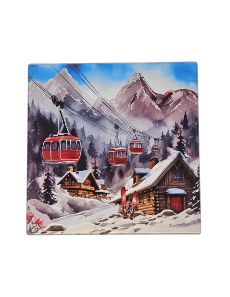 Dessous de plat LES 2 CHALETS 20 x 20 cm