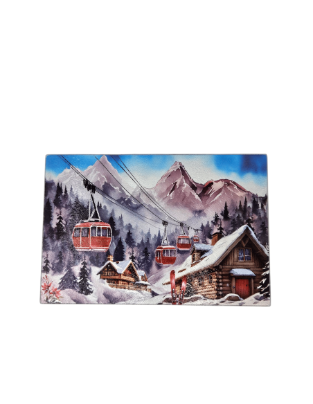 Planche à découper LES 2 CHALETS 20 x 30 cm