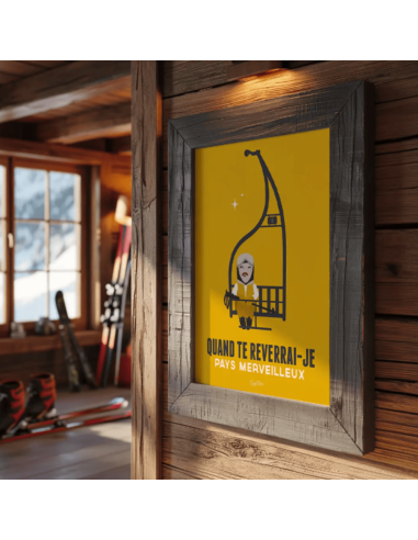 Affiche QUAND TE REVERRAI-JE jaune