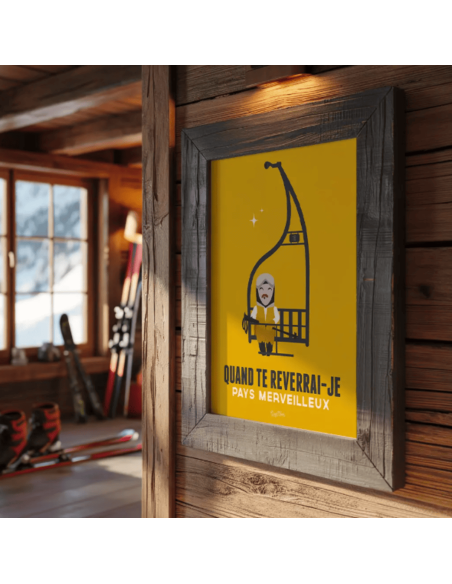 Affiche QUAND TE REVERRAI-JE jaune