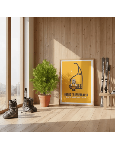 Affiche QUAND TE REVERRAI-JE jaune