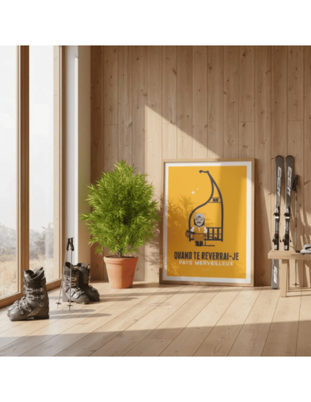 Affiche QUAND TE REVERRAI-JE jaune