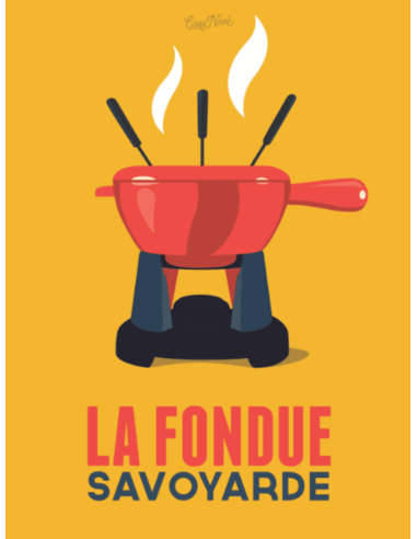 Affiche LA FONDUE SAVOYARDE jaune