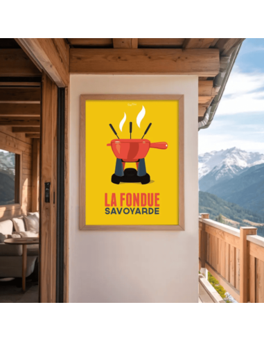 Affiche LA FONDUE SAVOYARDE jaune