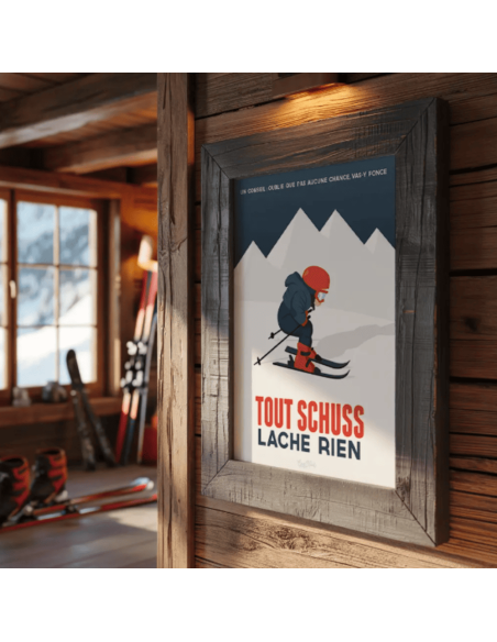 Affiche " TOUT SCHUSS LACHE RIEN"