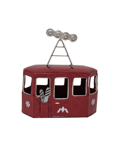 Télécabine rouge à poser petit modèle