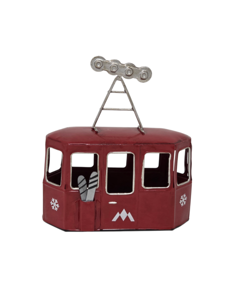 Télécabine rouge à poser petit modèle