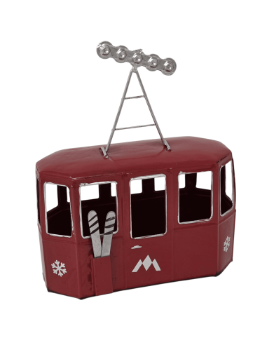 Télécabine rouge à poser petit modèle