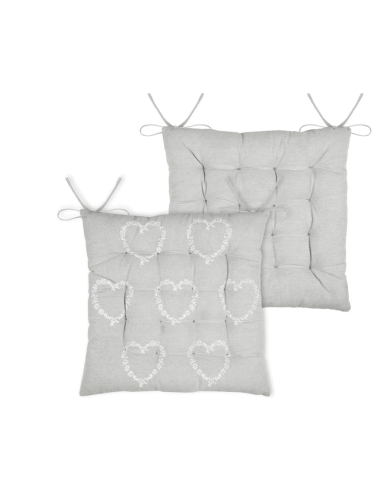 Galette de chaise COEUR 40 x 40 cm