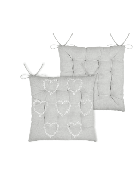 Galette de chaise COEUR 40 x 40 cm