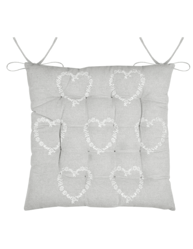 Galette de chaise COEUR 40 x 40 cm