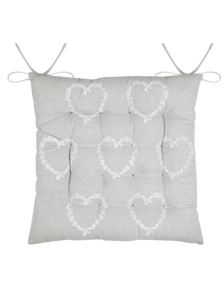 Galette de chaise COEUR 40 x 40 cm