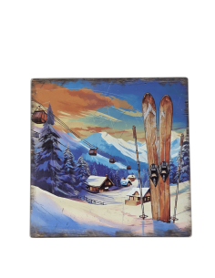 Dessous de plat SKIS BOIS 20 x 20  cm
