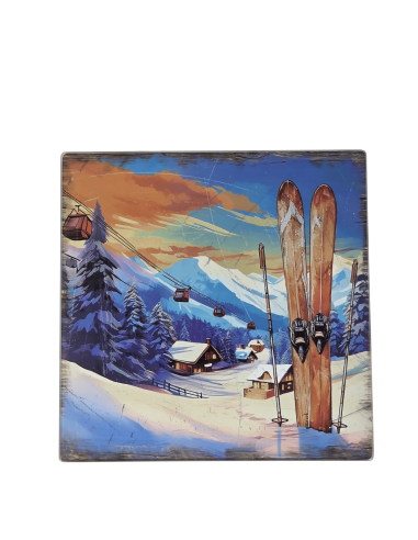 Dessous de plat SKIS BOIS 20 x 20  cm