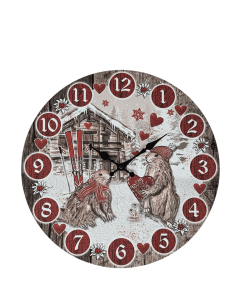 Horloge MARMOTTES EN HIVER
