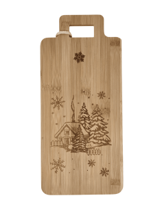 Planche à découper CHALET ET SAPINS