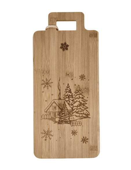 Planche à découper CHALET ET SAPINS