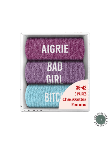 Coffret trio chaussettes paillettes AIGRIE