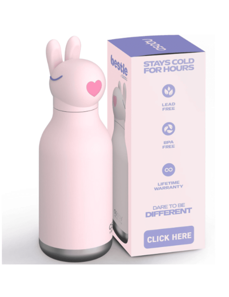 Gourde Bestie LAPIN ROSE - 460 ml