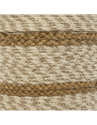 Panier rayés Emmett jute blanc
