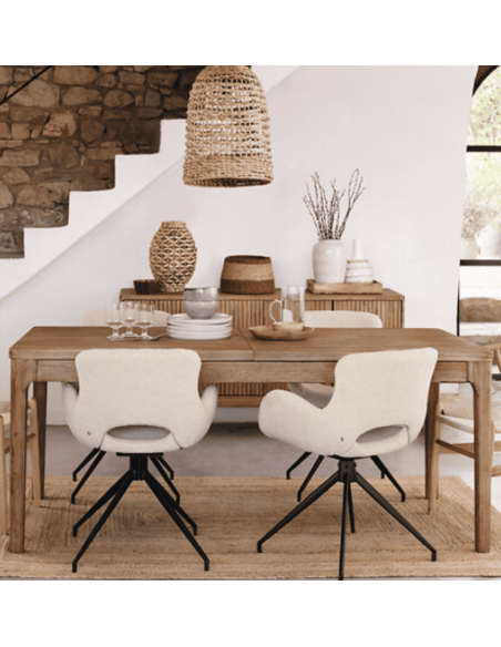 Lampe sans pied SAND en Jacynthe naturel