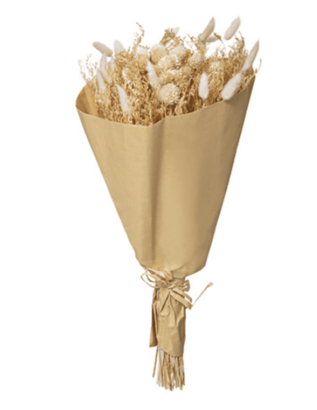 Bouquet composé naturel blanc