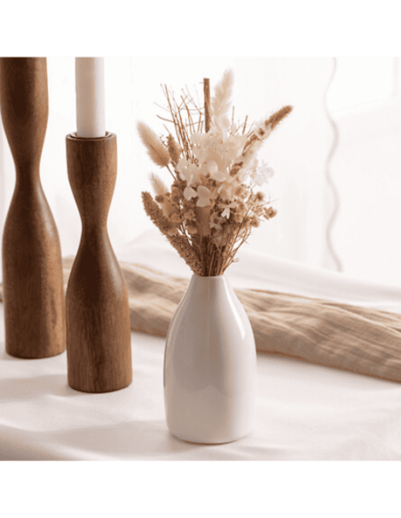 Composition fleurs naurelles FLO avec vase en céramique