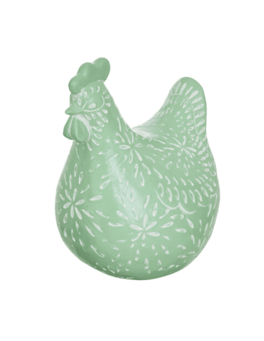 POULE décorative LINDA verte