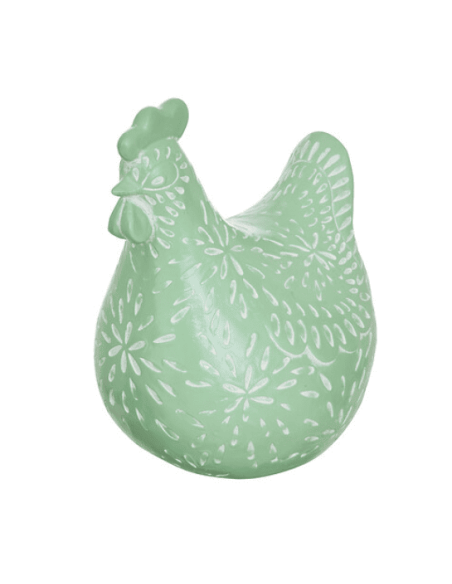 POULE décorative LINDA verte