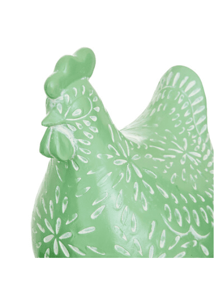POULE décorative LINDA verte