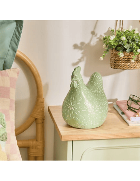 POULE décorative LINDA verte