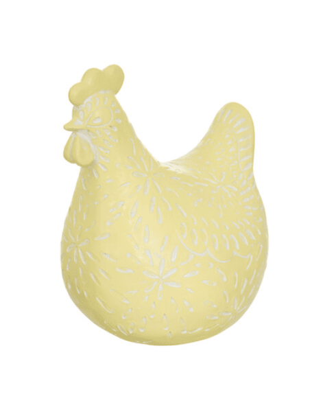 POULE décorative LINDA jaune