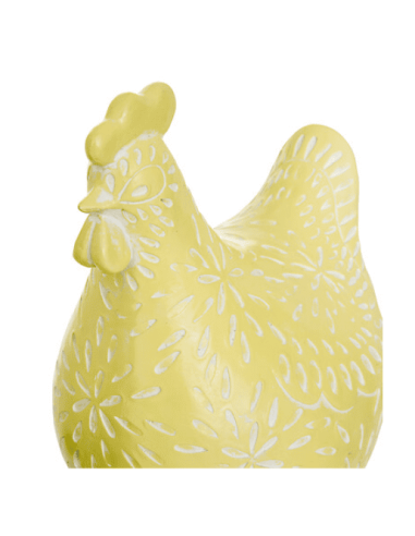 POULE décorative LINDA jaune