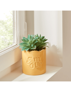 Plante vivace artificielle avec son pot AMOUR en céramique 2