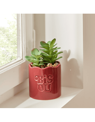 Plante vivace artificielle avec son pot BISOUS...