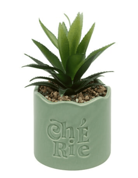 Plante vivace artificielle avec son pot CHERIE en céramique