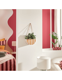 Plante suspendue CHERIE avec son pot en céramique jaune 2