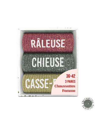 Coffret trio chaussettes paillettes RALEUSE