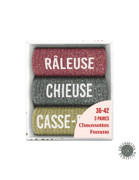 Coffret trio chaussettes paillettes RALEUSE