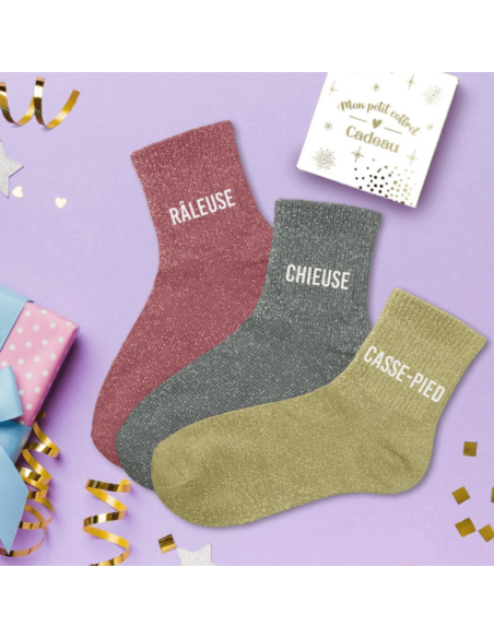 Coffret trio chaussettes paillettes RALEUSE